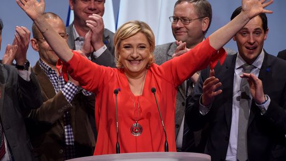 Marine Le Pen à l'occasion d'un meeting à Deols le 11 mars 2017 ©AFP - Guillaume SOUVANT