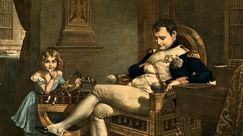 Chut! Papa Dort! L'empereur Napoléon somnole sur son trône ©Getty - Artiste inconnu