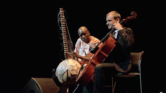 Ballaké Sissoko et Vincent Segal en concert live à la 'Cité de la Musique' le 9 septembre 2015, à Paris, ©Getty - Paul CHARBIT/Gamma-Rapho