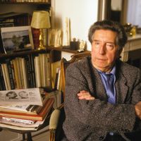 Portrait d'Henri Dutilleux chez lui en octobre 1987