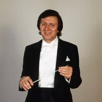 Le chef d'orchestre Michel Plasson en 1985