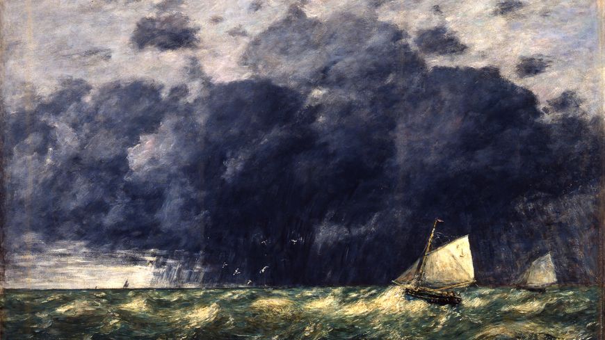 Eugène Boudin, (1824-1898), Un grain, 1886, huile sur toile, 117 x 160 x 3 cm, Musée de Morlaix
