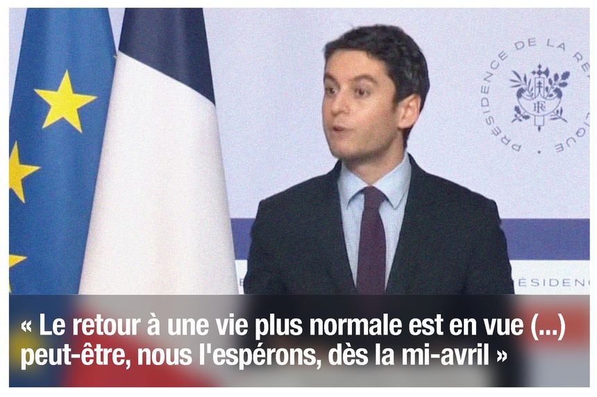 "On peut espérer que, peut-être, dès la mi-avril on puisse desserrer un certain nombre de contraintes", a estimé le porte-parole du gouvernement.