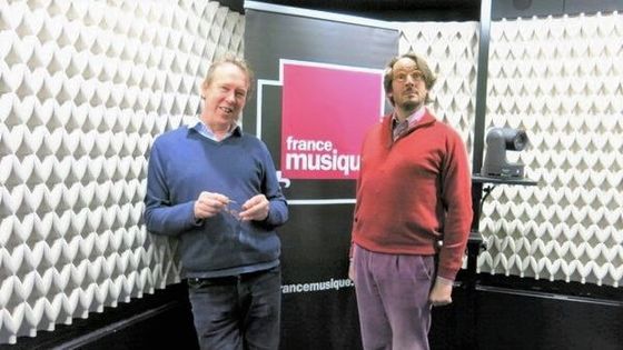 France Musique, studio 451... Benoît Duteurtre & Nicolas d'Estienne d'Orves (g. à d.) ©Radio France - Annick Haumier / RF