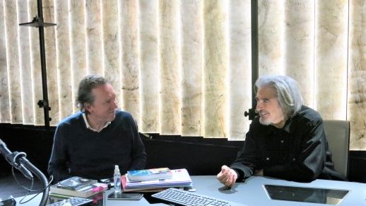 France Musique, studio 342... Benoît Duteurtre & Serge Lama (g. à d.) ©Radio France - Annick Haumier / RF