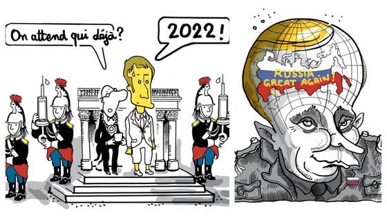 Le printemps français: déconfinement ou déconfiture ? / Vladimir Poutine: retour en force ou signe de faiblesse ? - Plantu