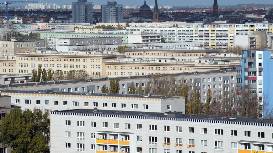 Une vue aérienne de Berlin en Allemagne, le 31 octobre 2019