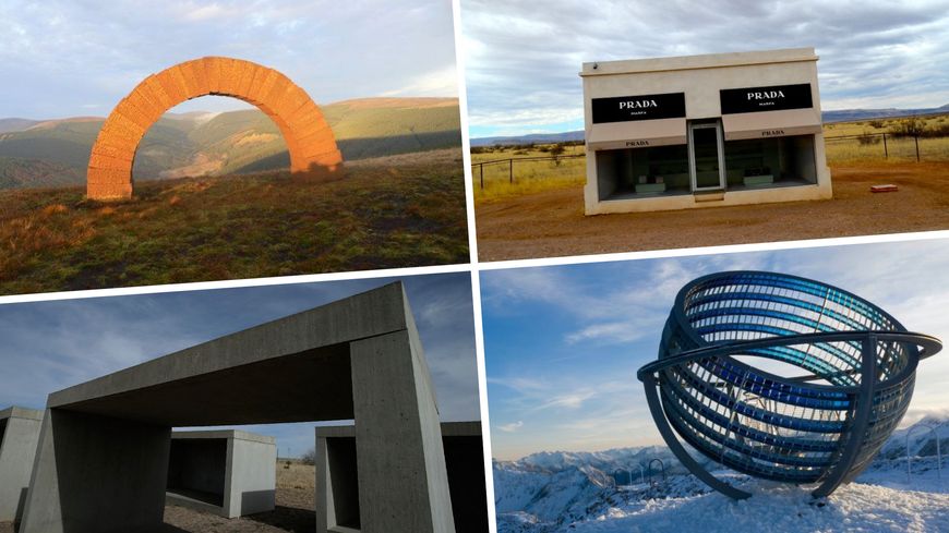 Les oeuvres de Andy Goldsworthy, Elmgreen & Dragset, Donald Judd et Olafur Eliasson
