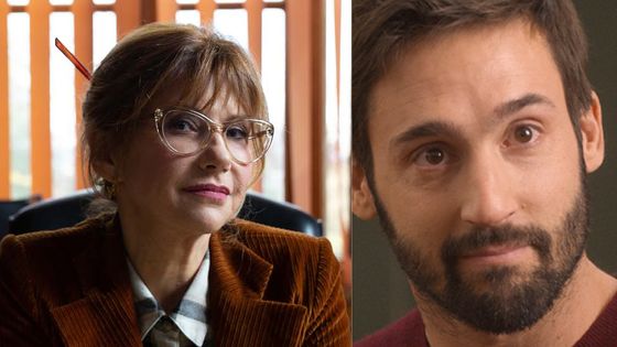 Le comédien Guillaume Labbé et la comédienne Florence Pernel à l'affiche de la série TV "L'école de la vie", 2021 - Charlotte SChousboe - Banijay Studios / Fictions aBanijay Studios / Fictions air