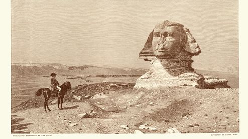 Napoleon Bonaparte devant le Sphinx - Illustrations ©Getty - J L Gerom