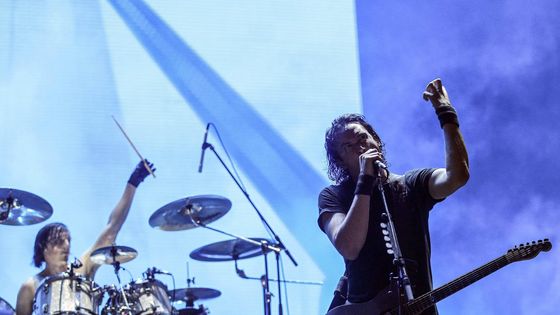 Gojira en concert au Brésil en 2015 ©Maxppp - Antonio Lacerda/EFE/Newscom/