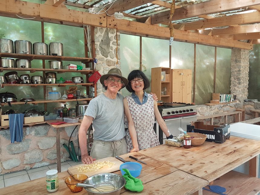 François Couplan et sa compagne, la cuisinière Keiko Imamura