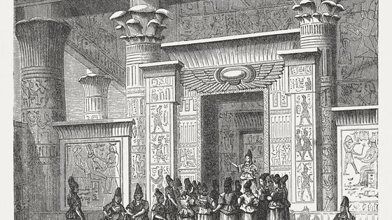 Pythagore parmi les prêtres égyptiens, gravure sur bois, publié en 1880 ©Getty - ZU_09