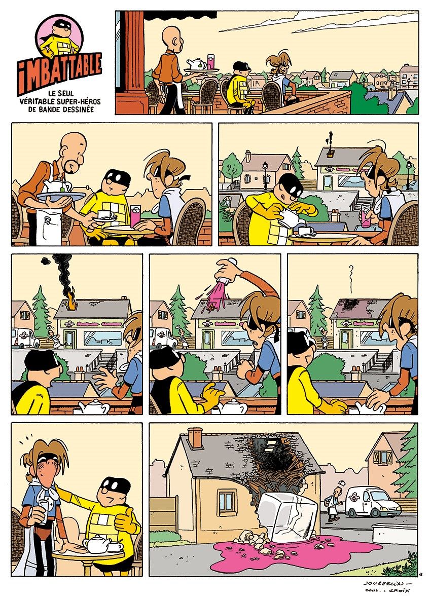 Détail d'une planche d'"Imbattable 3" de Pascal Jousselin