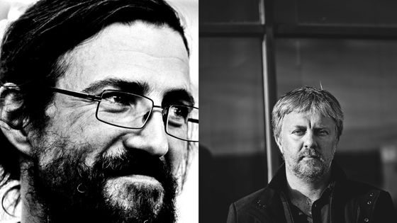 Nicolas Moog (Dessinateur) et Arnaud Le Gouëfflec (Scénariste), auteurs de "Underground ; grandes prêtresses du son et rockers maudits" (Glénat). - Toto Dernoncourt/ Jérôme Sevrette