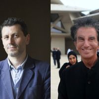Frédéric Martel (gauche) et Jack Lang (droite)