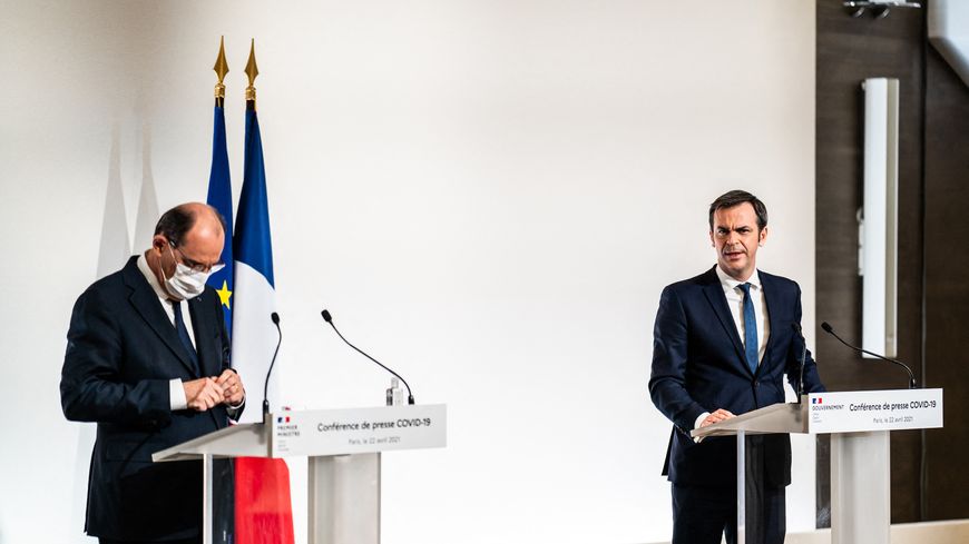 Jean Castex et Olivier Véran lors de leur conférence de presse du 22 avril dernier