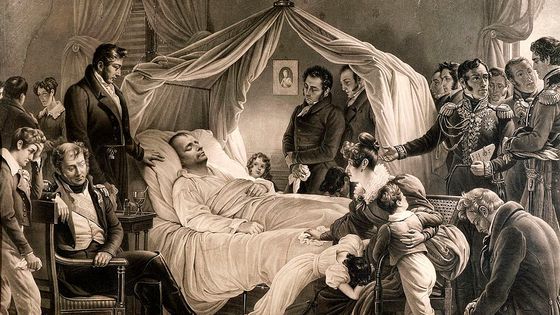 Napoléon sur son lit de mort, le 5 mai 1821 à Longwood sur l'île de Sainte-Hélène, Carl von Steuben, 1829 ©Getty - DEA / M. SEEMULLER / Contributeur