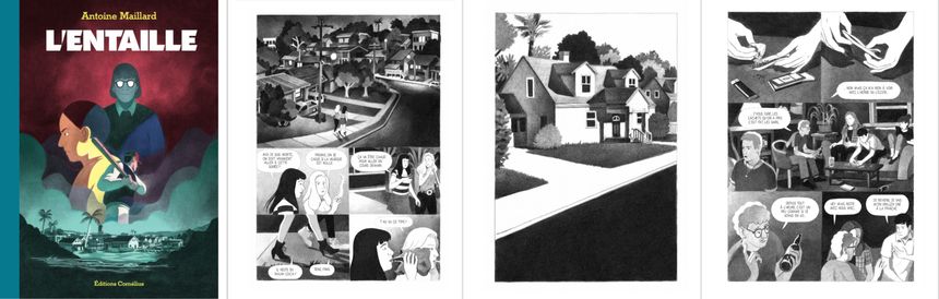 Couvertures et planches : "L'entaille" de Antoine Maillard