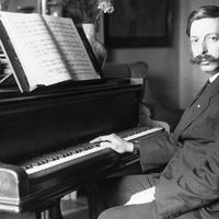 Le compositeur Enrique Granados (Lleida, 27 juillet 1867 – en mer, 24 mars 1916). Photo prise le 3 mai 1914