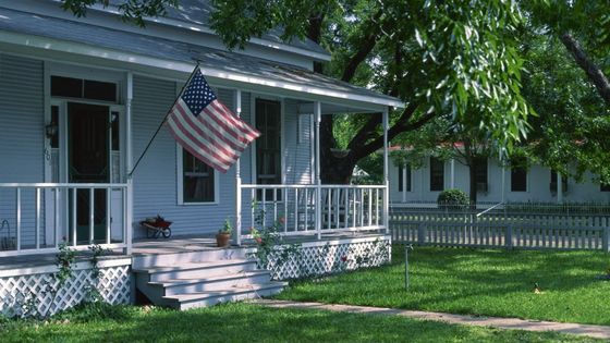 Une maison dans le centre historique de Castroville au Texas en 2008 ©AFP - Rob Francis / Robert Harding Heritage