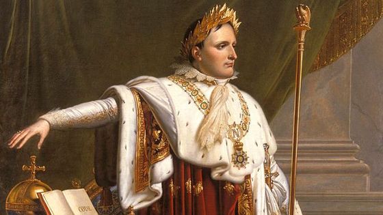 L’empereur Napoléon Ier représenté avec le Code napoléonien ou Code civil. Peinture commandée par lui-même, Anne-Louis Girodet, 1812-1814 ©Getty - Francis Apesteguy