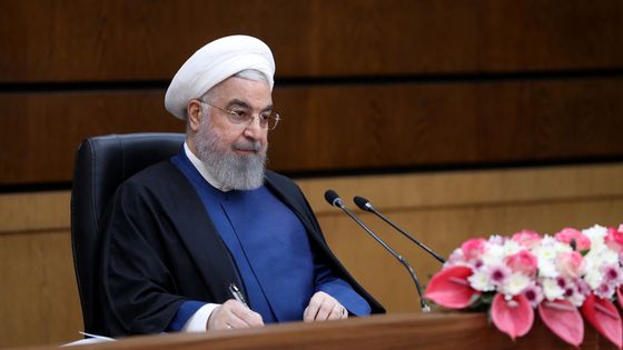 Rohani venait d'inaugurer les nouvelles installations de Natanz ©AFP - Iranian Presidency