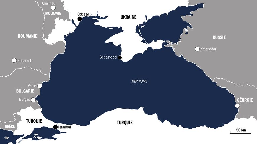 La mer Noire, un espace partagé entre six États.