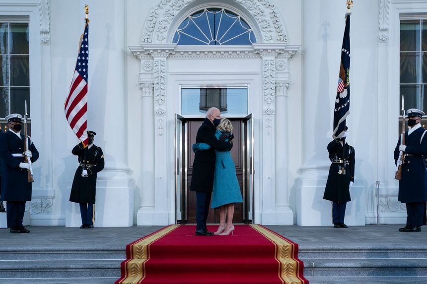 Joe et Jill Biden, à Washington, le 20 janvier 2021