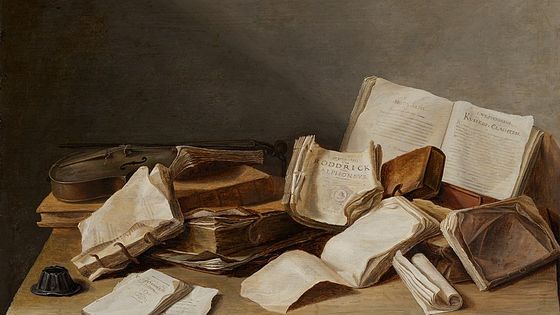 Nature morte aux livres et au violon - Jan Davidsz de Heem