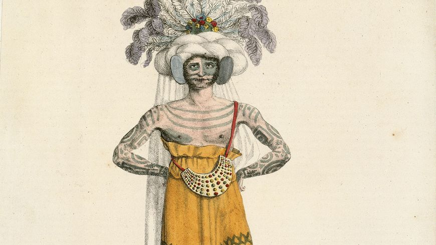 Dans les fonds de la BNF, cette image de Kabris est légendée : "Joseph Kabris, natif de Bordeaux, Vice Roi et Grand Juge des îles de Mendoça".