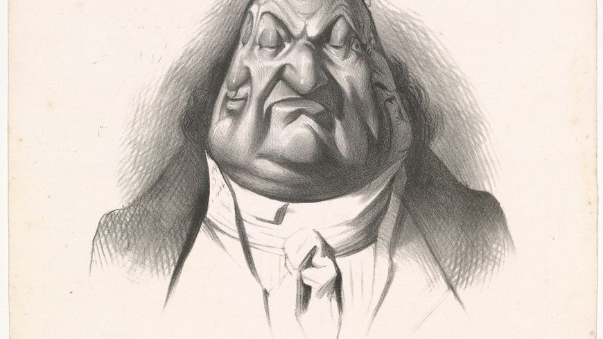 "Le passé – Le présent – L'Avenir", lithographie d'Honoré Daumier publiée dans 'La Caricature' le 9 janvier 1834. Après avoir écopé d'une peine de prison pour une caricature de Louis-Philippe en Gargantua en 1831, Honoré Daumier récidive.