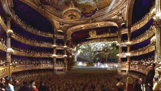 La grande salle du Théâtre de l'Académie Royale de Musique (1864) - Domaine public