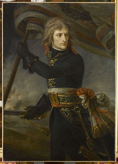 Bonaparte au pont d'Arcole, galvanisant ses hommes à la tête de l’armée d’Italie, 1796, Antoine-Jean Gros