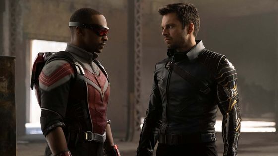 Anthony Mackie, Sebastian Stan dans la série "Falcon et le Soldat de l'Hiver" diffusée sur la plateforme de streaming Disney+. - Disney+