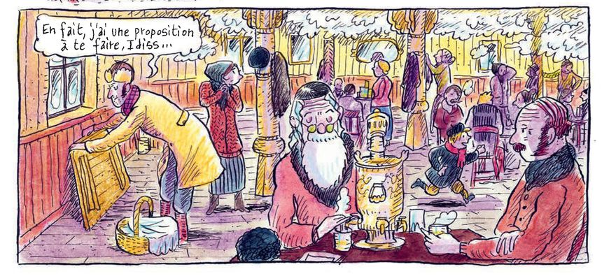 Détail d'une planche d'"Idiss" de Fred Bernard, et Richard Malka d'après Robert Badinter