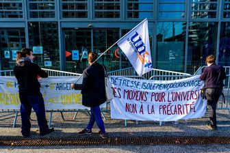 Rassemblement d'étudiants, le 23 février 2021, à Lyon. Rassemblement d'étudiants, le 23 février 2021, à Lyon.