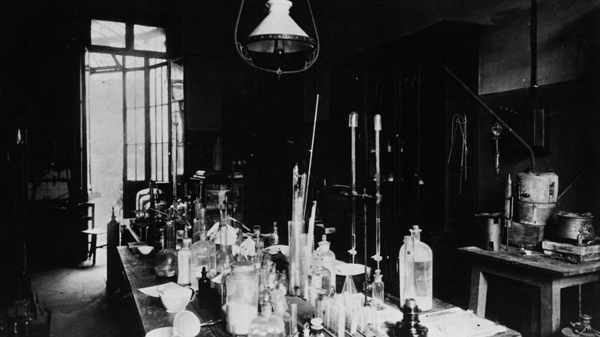 Le laboratoire de Pasteur à l'Eccole Normale supérieure, en 1885