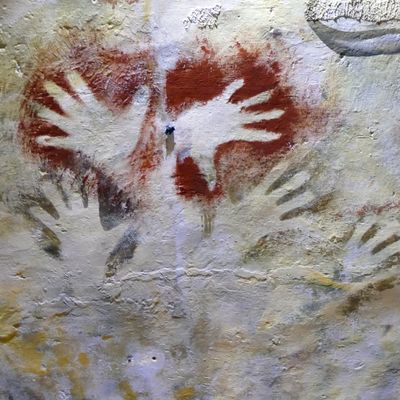 Peinture rupestre trouvée dans la grotte d'Altamira, située en Cantabrie, en Espagne, datant de la période du Paléolithique supérieur