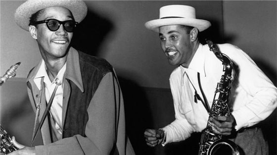 Wardell Gray à droite et Dexter Gordon en 1949 ©Getty - Gilles Petard/Redferns