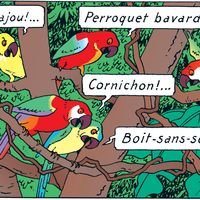 Case extraite du "Trésor de Rackham Le Rouge" d'Hergé (1944).