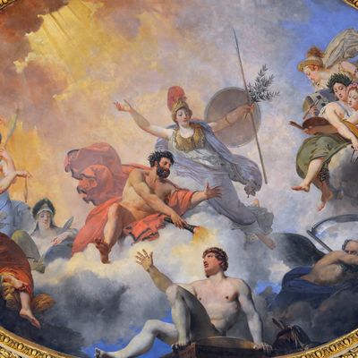 Jean-Simon Berthélemy et Jean-Baptiste Mauzaisse : L'Homme formé par Prométhée et animé par Minerve, plafond peint de la Rotonde de Mars (Pavillon Denon) Musée du Louvre, Paris