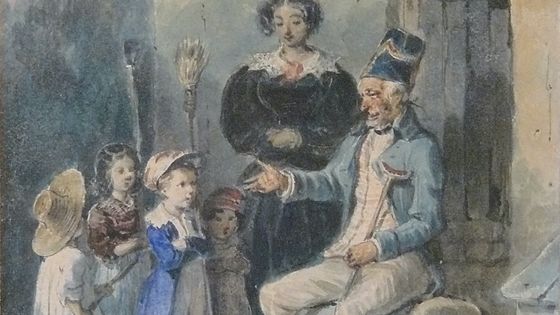 Le vieux grognard racontant ses épopées - Nicolas-Toussaint Charlet (1792-1845). (Photo : J'aimelart. Wikipédia)