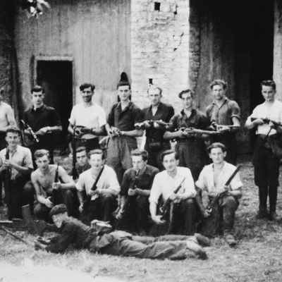 Des résistants français durant la Seconde guerre mondiale en 1940.