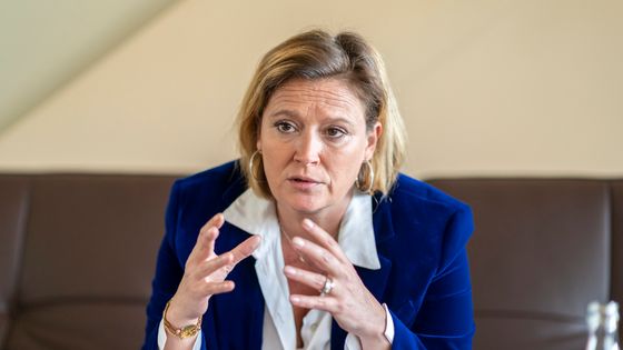 Olivia Grégoire est depuis juillet 2020 secrétaire d'Etat en charge de l'économie sociale, solidaire et responsable ©Maxppp - Nicolas Marques