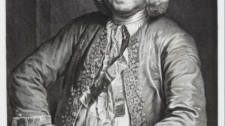Gravure inspiré par le portrait de François Couperin d'André Bouys (1713)