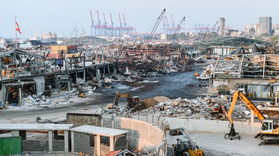 La destruction du port de Beyrouth après l'explosion du 4 août 2020 ©Getty - Nabeel Yakzan / EyeEm