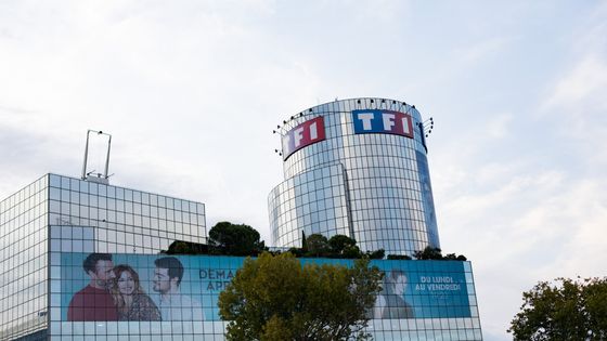 Retour sur le mariage TF1 M6. Ici la tour de TF1. ©AFP - Emeric Fohlen / NurPhoto