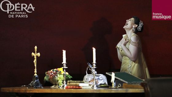 Scène de plateau de Tosca de Puccini à l'Opéra de Paris - Svetlana Loboff / OnP