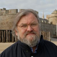 L’écrivain, essayiste spécialiste de Robert Louis Stevenson, Michel Le Bris, et fondateur du festival littéraire de Saint-Malo "Étonnants voyageurs" le 13 octobre 2019.